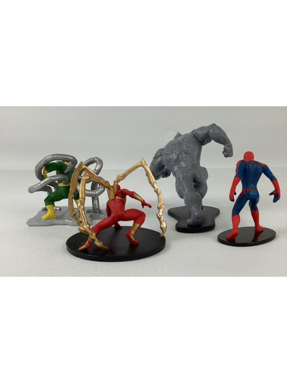 Marvel Spiderman Iron Spider Rhino Doctor Octopus Toy Figures Topper Bundle Lot - Picture 3 of 6